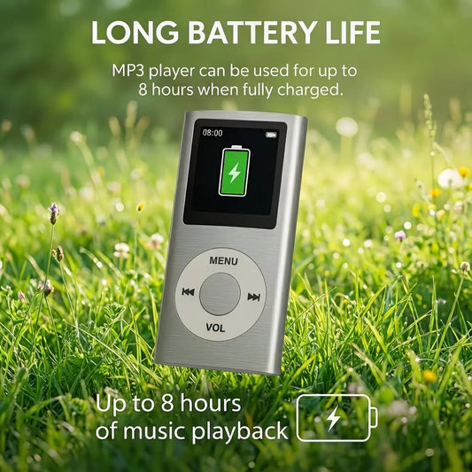 Portable Lossless MP3/MP4 Music Player with LCD Screen - Perfect for Students, Ideal for Music, Reading, Travel, and Offline Use; SD Card Not Included.