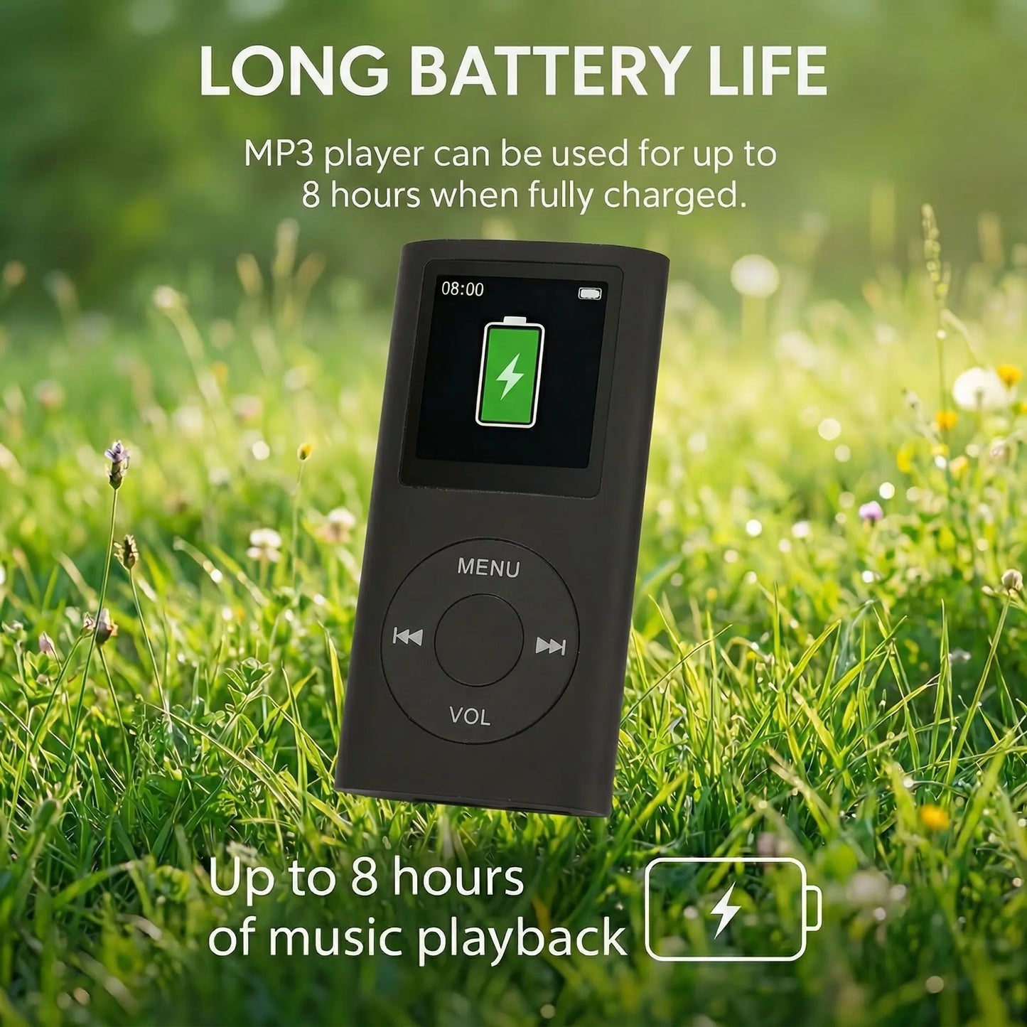 Portable Lossless MP3/MP4 Music Player with LCD Screen - Perfect for Students, Ideal for Music, Reading, Travel, and Offline Use; SD Card Not Included.