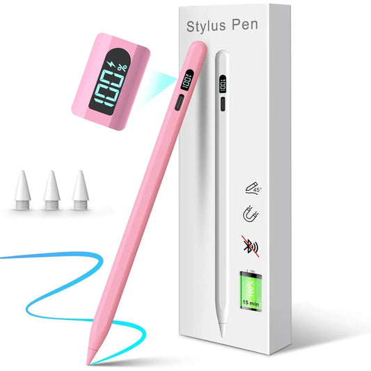 MEKO LED Stylus Pen for iPad (10th/9th/8th/7th/6th Gen, Pro 11"/12.9" M4, Air 5/4/3 M2, Mini 6/5) - Fast Charging, Palm Rejection, Tilt Sensitivity with LED Power Indicator