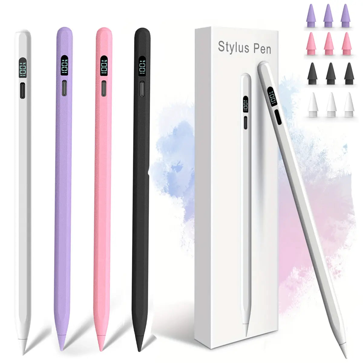 MEKO LED Stylus Pen for iPad (10th/9th/8th/7th/6th Gen, Pro 11"/12.9" M4, Air 5/4/3 M2, Mini 6/5) - Fast Charging, Palm Rejection, Tilt Sensitivity with LED Power Indicator