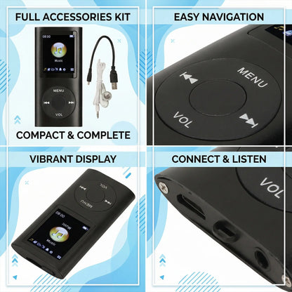 Portable Lossless MP3/MP4 Music Player with LCD Screen - Perfect for Students, Ideal for Music, Reading, Travel, and Offline Use; SD Card Not Included.