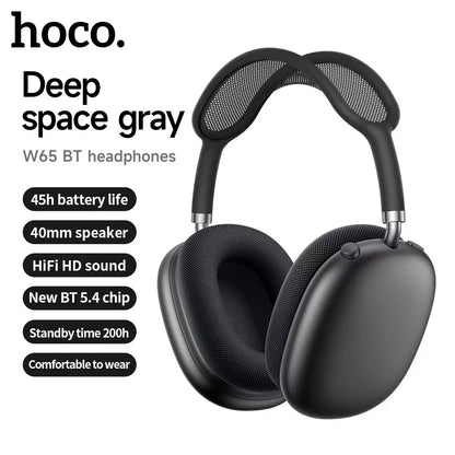 Portable Bluetooth Over-Ear Headphones with Active Noise Cancellation - Foldable Sports Headset for Outdoor Use