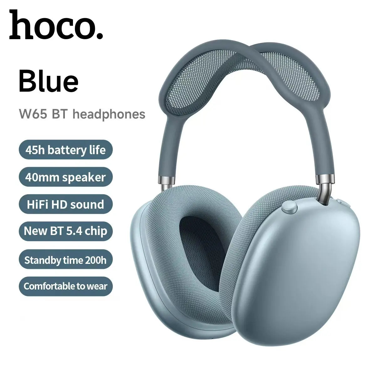 Portable Bluetooth Over-Ear Headphones with Active Noise Cancellation - Foldable Sports Headset for Outdoor Use