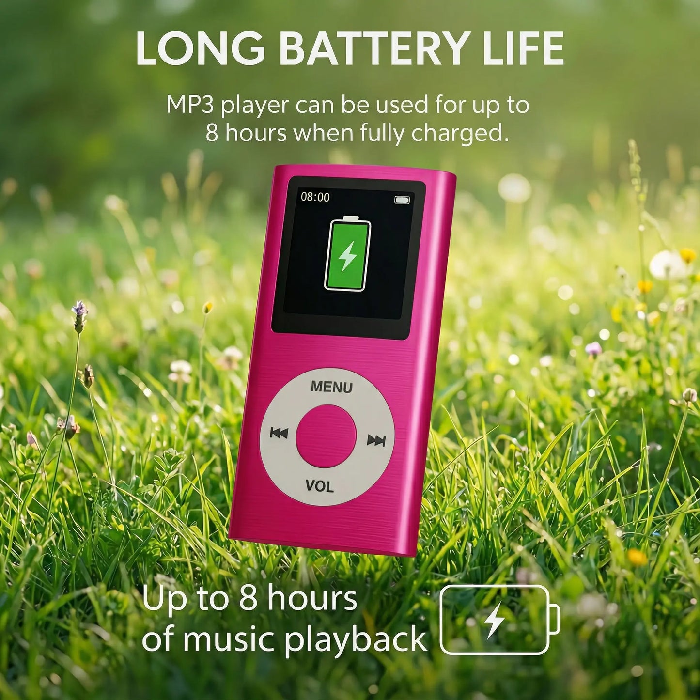 Portable Lossless MP3/MP4 Music Player with LCD Screen - Perfect for Students, Ideal for Music, Reading, Travel, and Offline Use; SD Card Not Included.