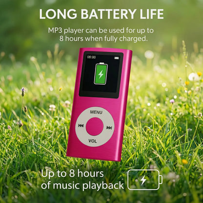 Portable Lossless MP3/MP4 Music Player with LCD Screen - Perfect for Students, Ideal for Music, Reading, Travel, and Offline Use; SD Card Not Included.