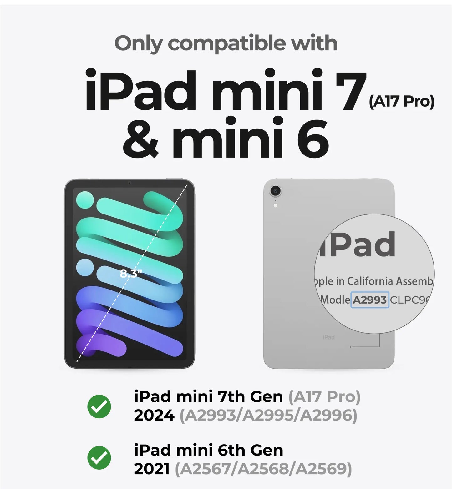 Dexnor for Ipad Mini 7 (A17 Pro)/Mini 6 Case with Keyboard, Magnetic Floating Cantilever Stand with Trackpad Pencil Holder Backlit Keyboard Case for Ipad Mini 7Th(2024)/6Th (2021) Generation